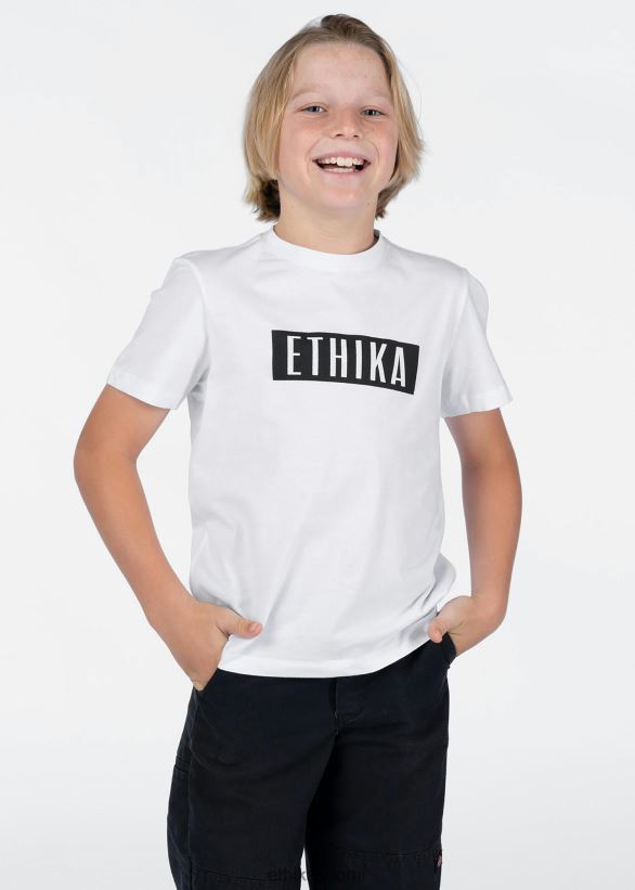 vaatetus Ethika graafinen tee imperial musta t-paita valkoinen pojat Z448DV2008