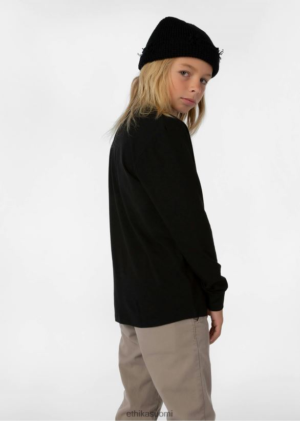 vaatetus Ethika pitkähihainen - klassinen malli, musta pojat Z448DV2005