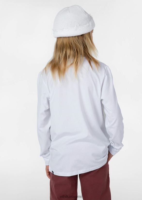 vaatetus Ethika pitkähihainen - klassinen malli, valkoinen pojat Z448DV2007