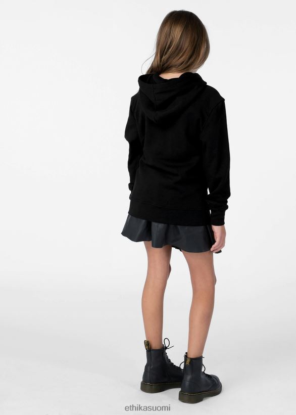 vaatetus Ethika neulehuppari musta kirjailtu tytöt Z448DV2031