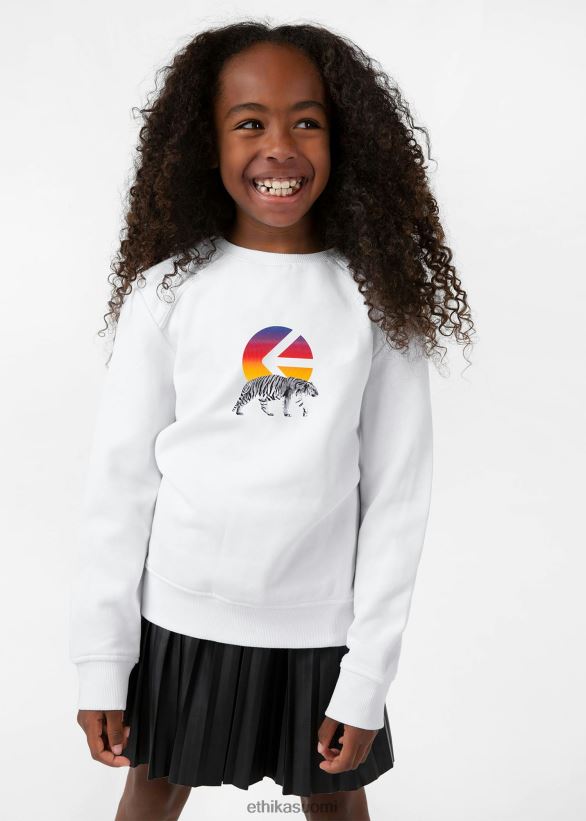 vaatetus Ethika valkoinen i tiger crew kaulasta tytöt Z448DV2027