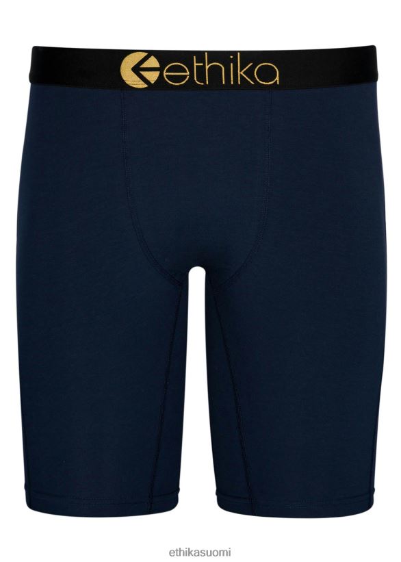 vaatetus Ethika katkottua modaalia - navy gold lurex miehet Z448DV144