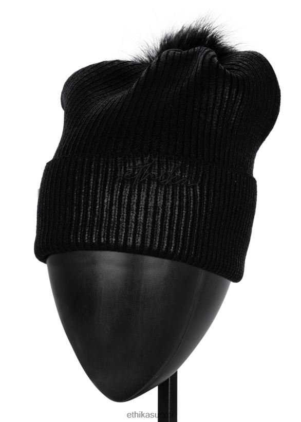 Lisätarvikkeet Ethika pom beanie - musta shimmer miehet Z448DV687