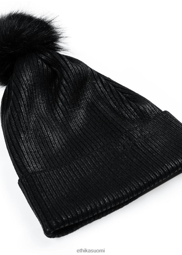 Lisätarvikkeet Ethika pom beanie - musta shimmer miehet Z448DV687