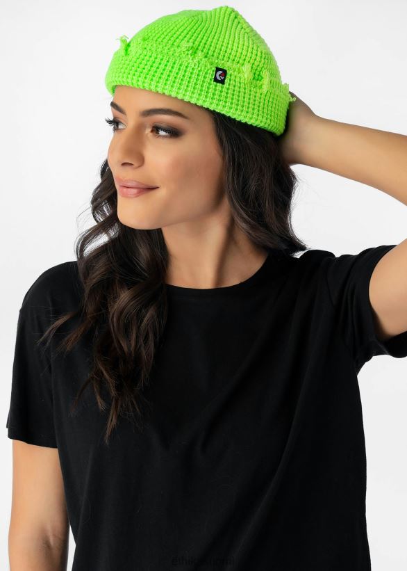 Lisätarvikkeet Ethika raakareunainen pipo - flo green miehet Z448DV707