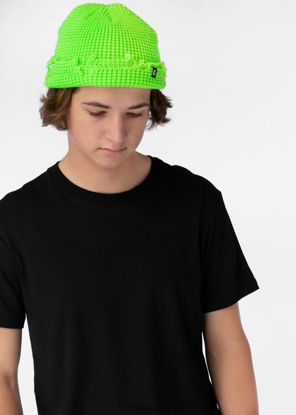 Lisätarvikkeet Ethika raakareunainen pipo - flo green miehet Z448DV707