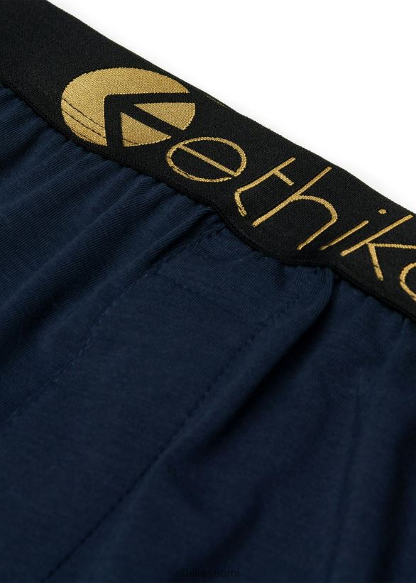 vaatetus Ethika lounge housut modaali - laivastonkulta lurex miehet Z448DV611