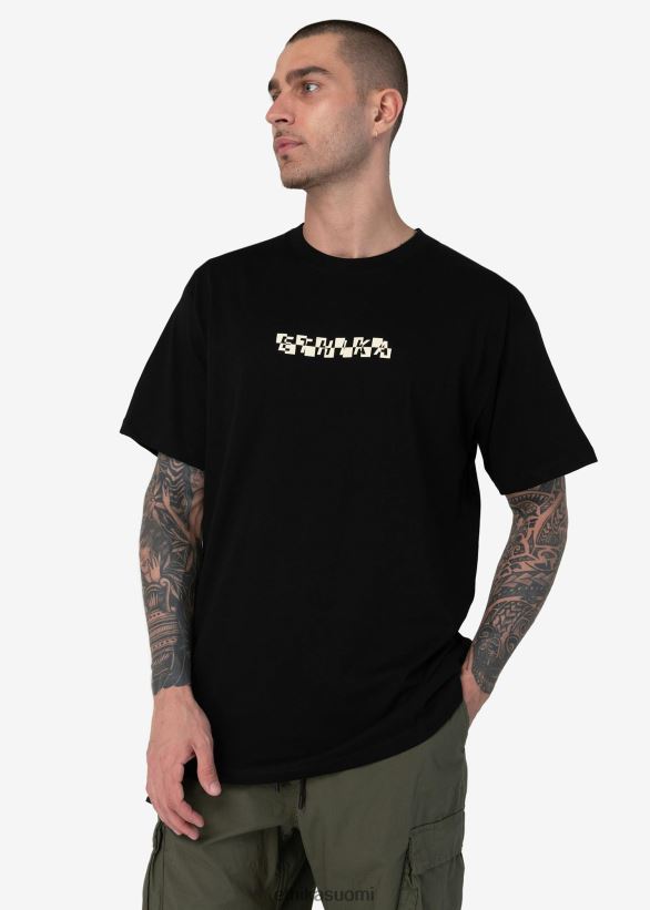 vaatetus Ethika graafinen t-paita glitch-e tee - musta miehet Z448DV560