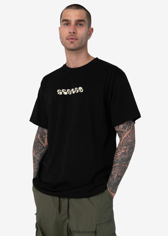 vaatetus Ethika graafinen t-paita glitch-e tee - musta miehet Z448DV560