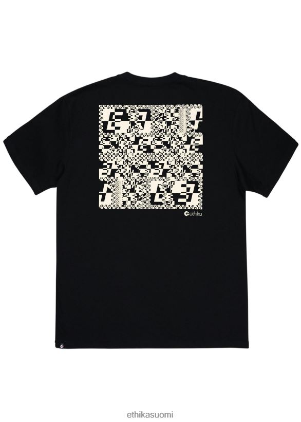 vaatetus Ethika graafinen t-paita glitch-e tee - musta miehet Z448DV560