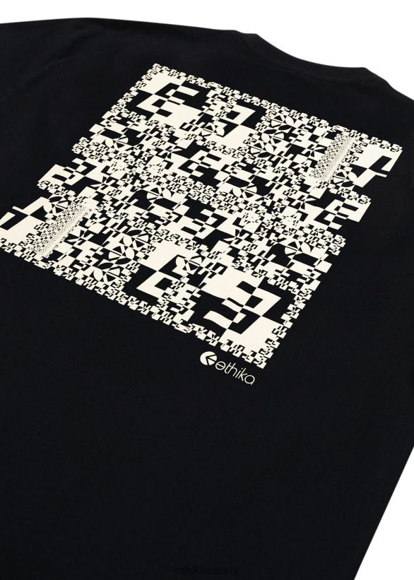 vaatetus Ethika graafinen t-paita glitch-e tee - musta miehet Z448DV560