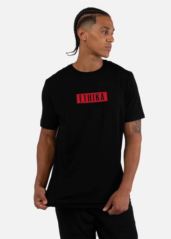 vaatetus Ethika graafinen t-paita imperial red tee - musta miehet Z448DV547