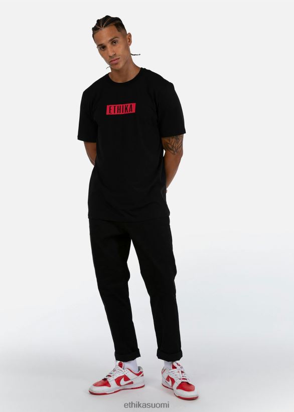 vaatetus Ethika graafinen t-paita imperial red tee - musta miehet Z448DV547