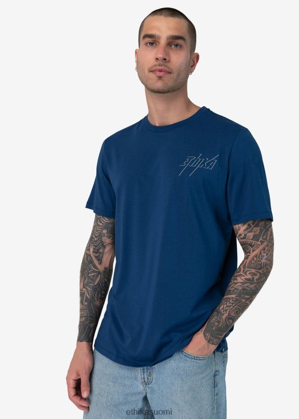 vaatetus Ethika graafinen t-paita - laivasto miehet Z448DV537