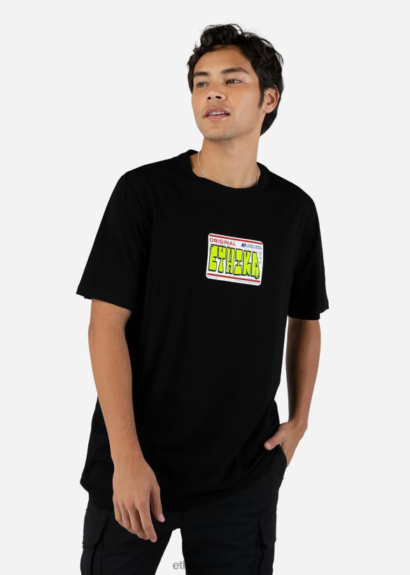 vaatetus Ethika graafinen tee city slappin - musta miehet Z448DV546