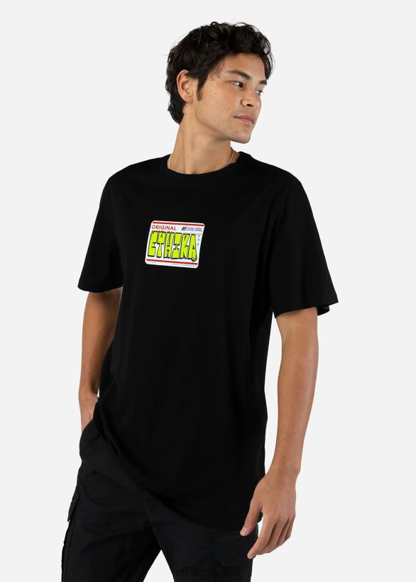 vaatetus Ethika graafinen tee city slappin - musta miehet Z448DV546