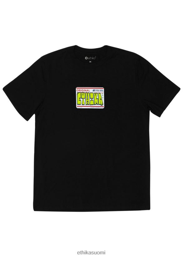 vaatetus Ethika graafinen tee city slappin - musta miehet Z448DV546