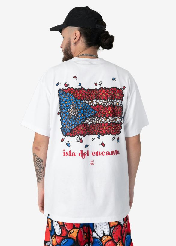 vaatetus Ethika graafinen tee flow3rs - valkoinen miehet Z448DV555