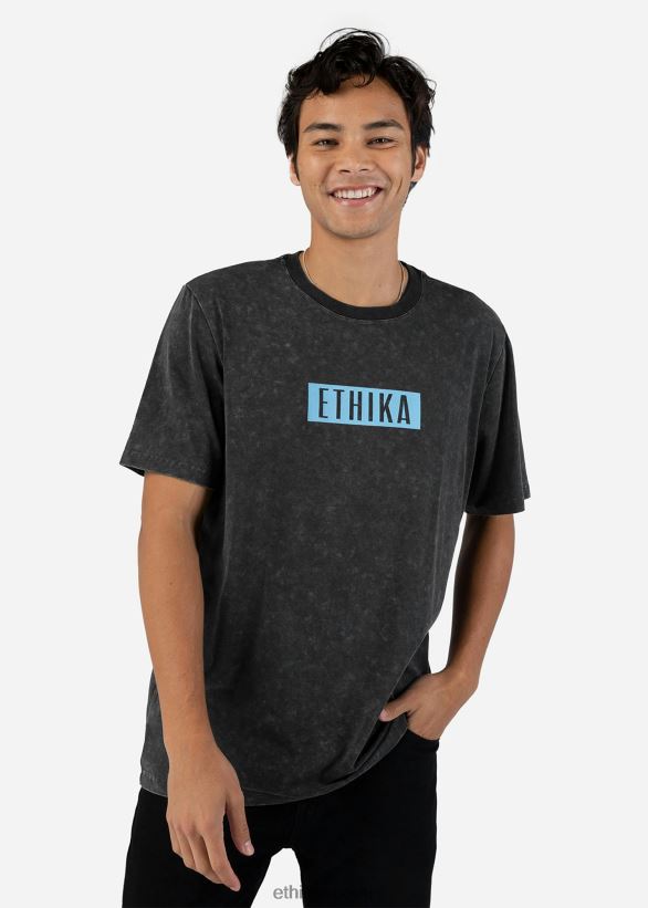 vaatetus Ethika graafinen tee imperial blue tee - kivipesu miehet Z448DV543