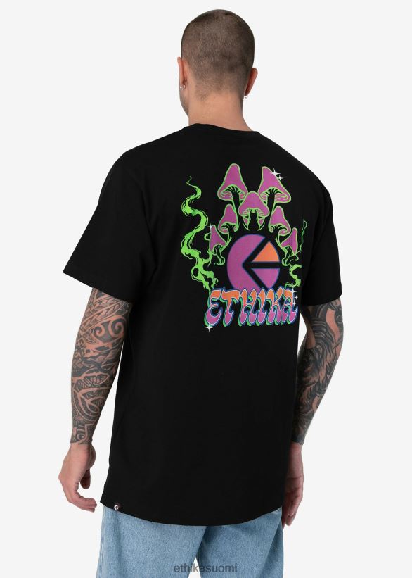 vaatetus Ethika graafinen tee mushees tee - musta miehet Z448DV557