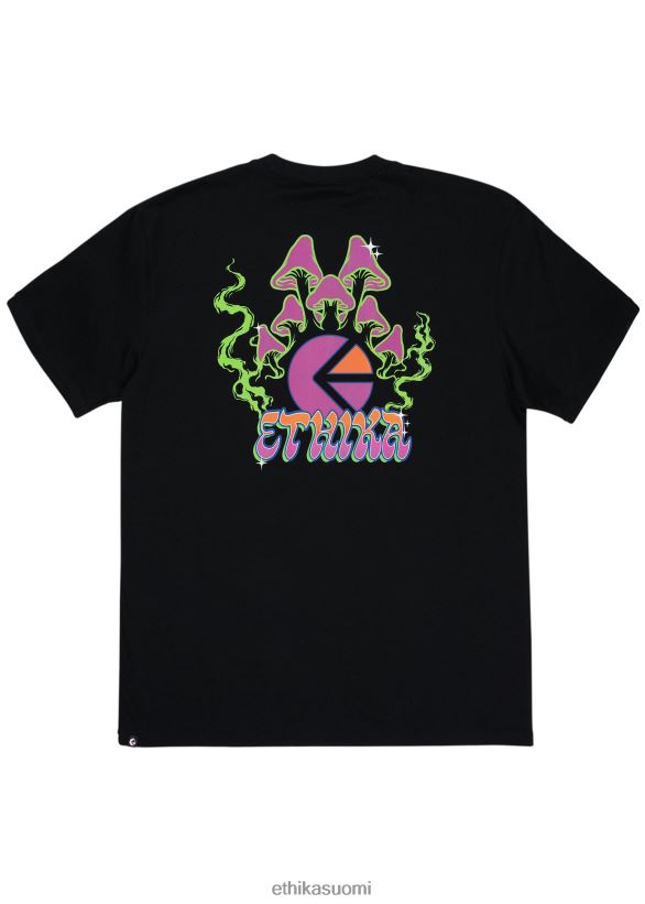 vaatetus Ethika graafinen tee mushees tee - musta miehet Z448DV557