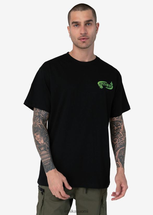 vaatetus Ethika graafinen tee offline tee - musta miehet Z448DV562
