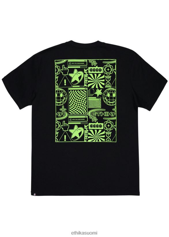 vaatetus Ethika graafinen tee offline tee - musta miehet Z448DV562