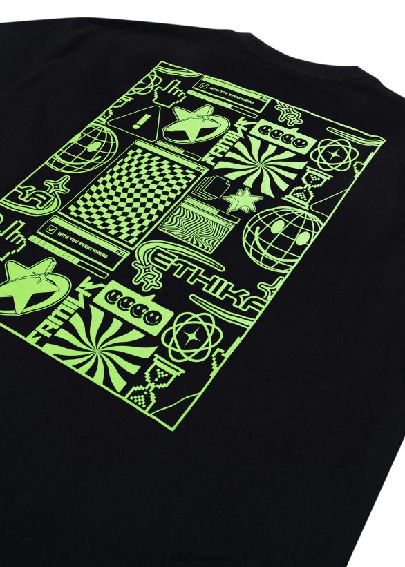 vaatetus Ethika graafinen tee offline tee - musta miehet Z448DV562