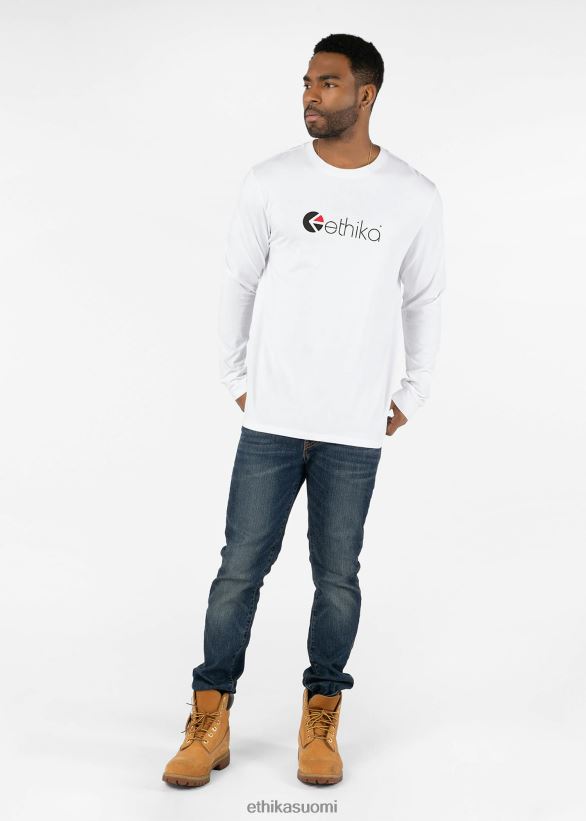 vaatetus Ethika pitkähihainen - graafinen T-logo - valkoinen miehet Z448DV580