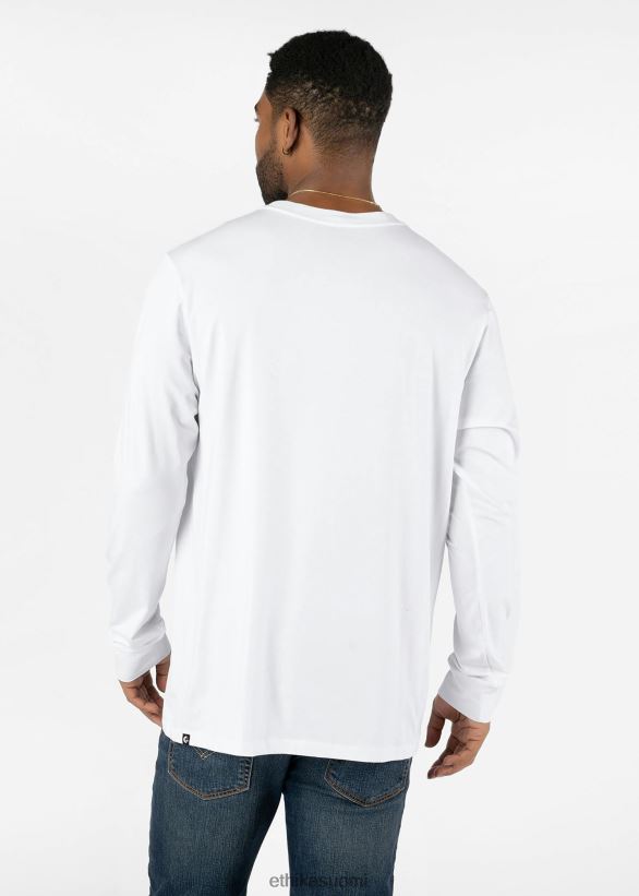 vaatetus Ethika pitkähihainen - graafinen T-logo - valkoinen miehet Z448DV580