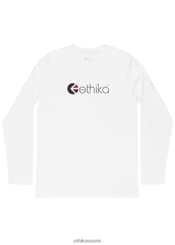 vaatetus Ethika pitkähihainen - graafinen T-logo - valkoinen miehet Z448DV580