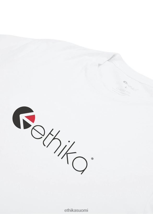 vaatetus Ethika pitkähihainen - graafinen T-logo - valkoinen miehet Z448DV580