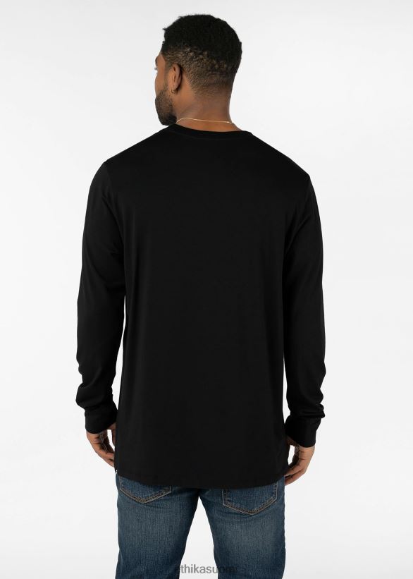 vaatetus Ethika pitkähihainen - graafinen t-paita imperial white - musta miehet Z448DV581