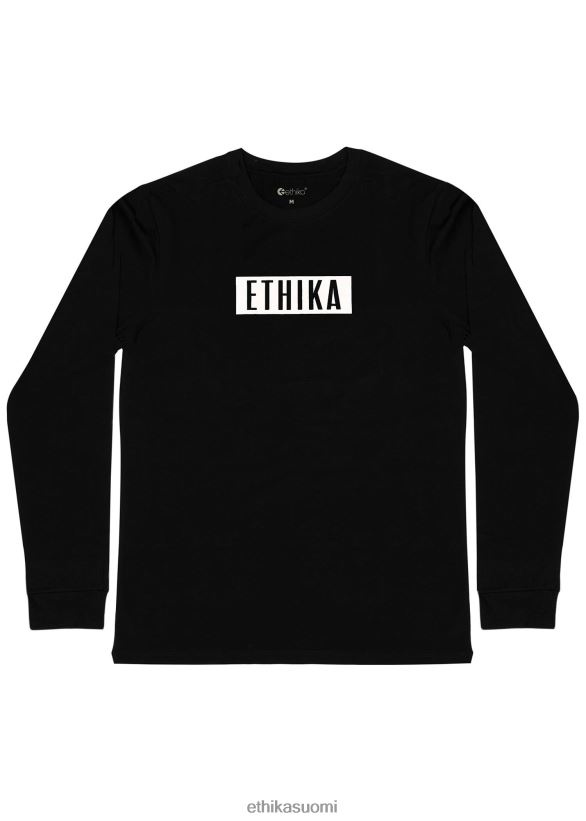 vaatetus Ethika pitkähihainen - graafinen t-paita imperial white - musta miehet Z448DV581