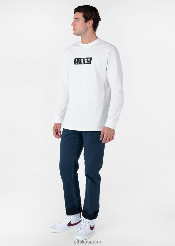 vaatetus Ethika pitkähihainen - graafinen t-paita imperial white - valkoinen miehet Z448DV582