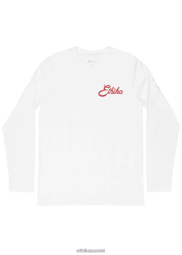 vaatetus Ethika pitkähihainen - graafinen tee americana - valkoinen miehet Z448DV579