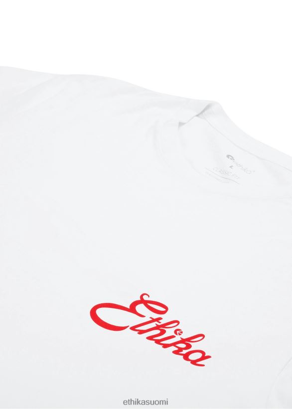 vaatetus Ethika pitkähihainen - graafinen tee americana - valkoinen miehet Z448DV579