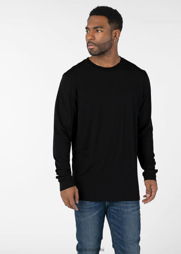 vaatetus Ethika pitkähihainen - klassinen malli - musta miehet Z448DV585