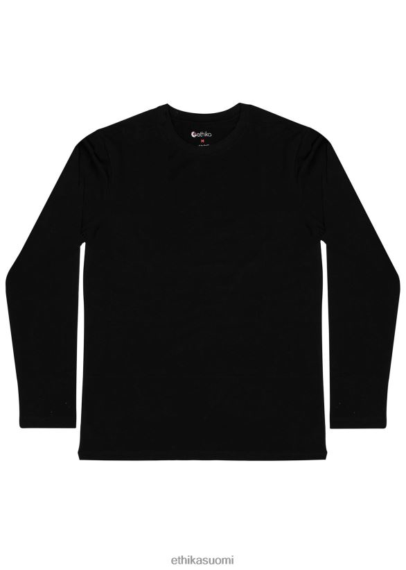 vaatetus Ethika pitkähihainen - klassinen malli - musta miehet Z448DV585