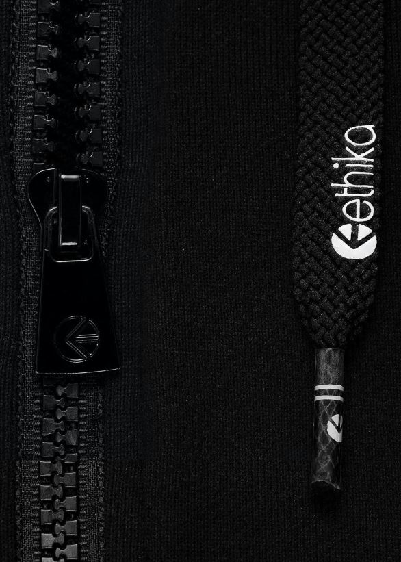 vaatetus Ethika vetoketjullinen huppari - musta miehet Z448DV602