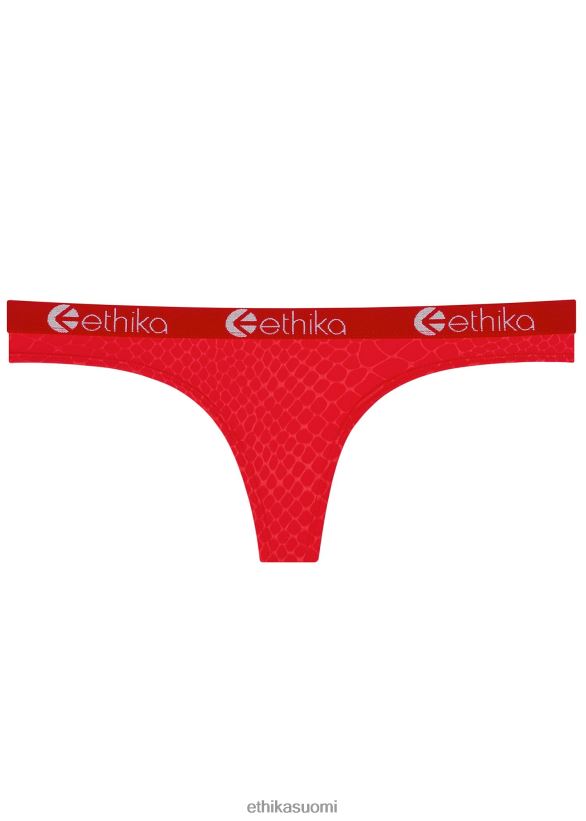 vaatetus Ethika remmi kohokuvioitu python - punainen naiset Z448DV949