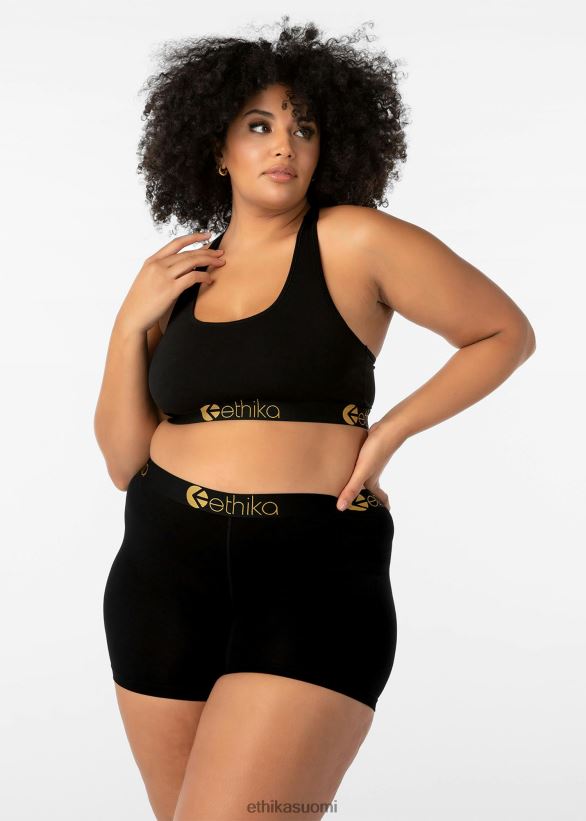 vaatetus Ethika katkottua modaalia - mustakulta lurex naiset Z448DV984