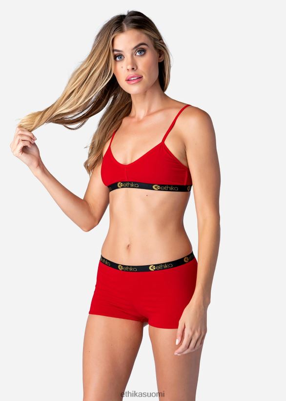 vaatetus Ethika shorty modal - red gold lurex naiset Z448DV964