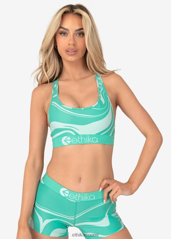 vaatetus Ethika urheiluliivit alle nollan suorituskyvyn - sinivihreä loimi naiset Z448DV1327