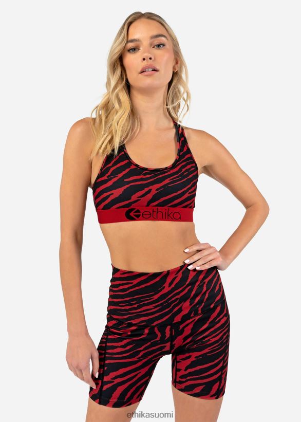 vaatetus Ethika urheiluliivit powerflux - karmiininpunainen tiikeri naiset Z448DV1310