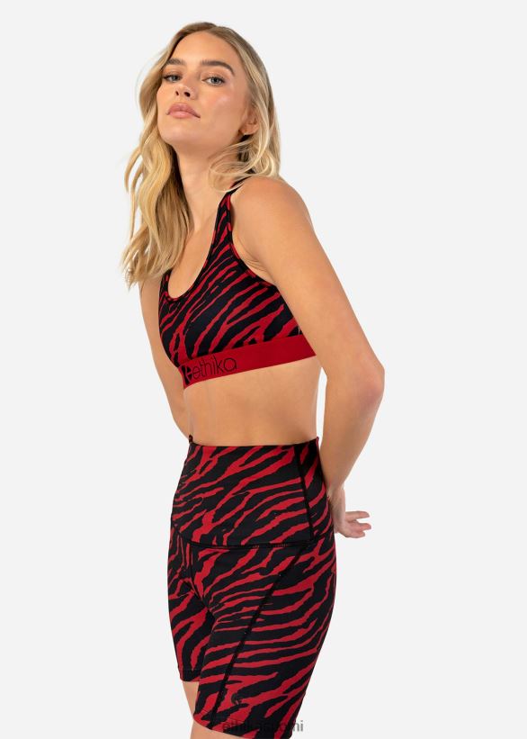 vaatetus Ethika urheiluliivit powerflux - karmiininpunainen tiikeri naiset Z448DV1310