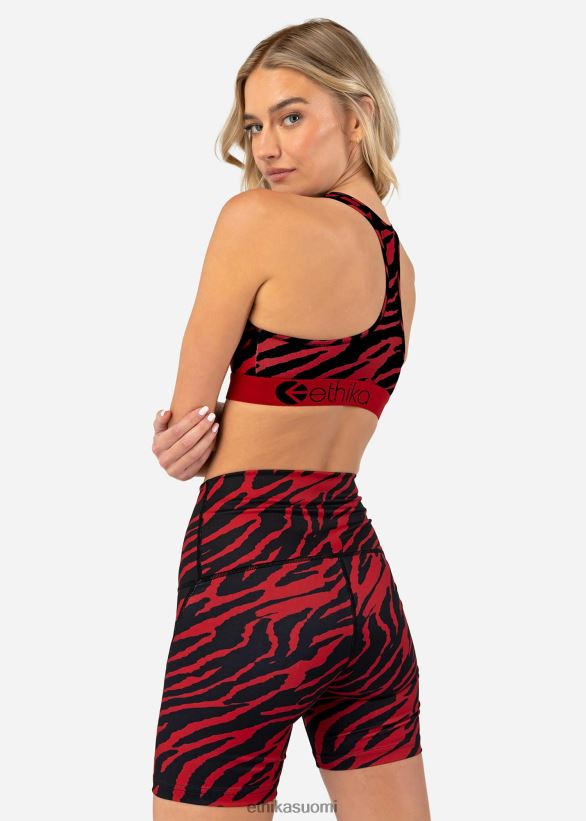 vaatetus Ethika urheiluliivit powerflux - karmiininpunainen tiikeri naiset Z448DV1310