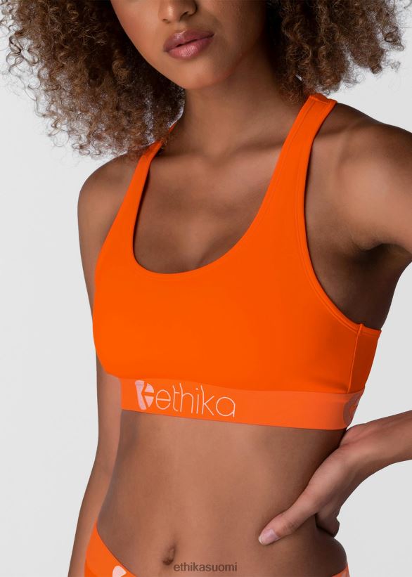 vaatetus Ethika urheiluliivit subzero performance - neonoranssi naiset Z448DV1334