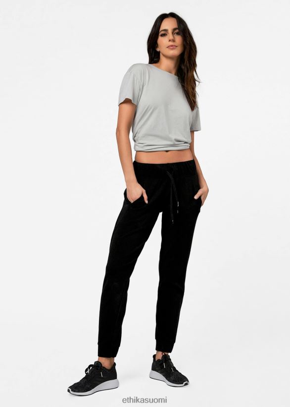 vaatetus Ethika collegehousut mustat - lyhyet naiset Z448DV1434