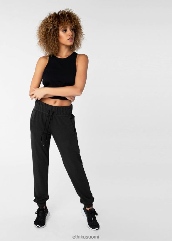 vaatetus Ethika collegehousut tummanharmaa - pitkä naiset Z448DV1435